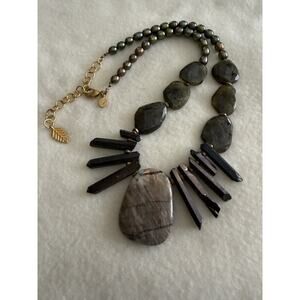 David Aubrey Semi-precious Stone Beaded Necklace